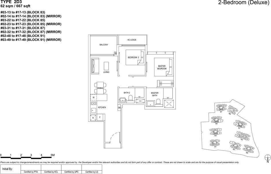 the florence residences floor plan type 2d3