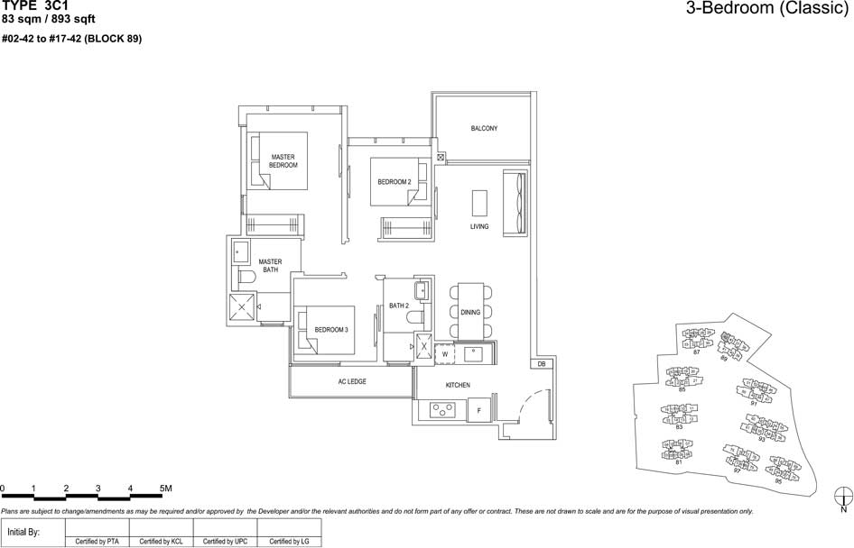 the florence residences floor plan type 3c1