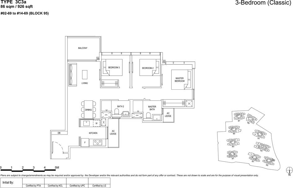 the florence residences floor plan type 3c3a