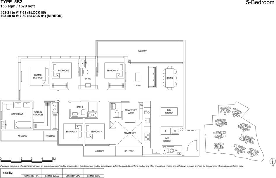 the Florence residences floor plan type 5b2